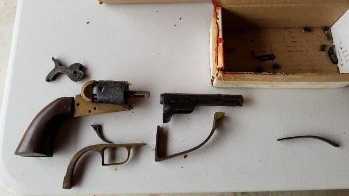 Antique revolver parts