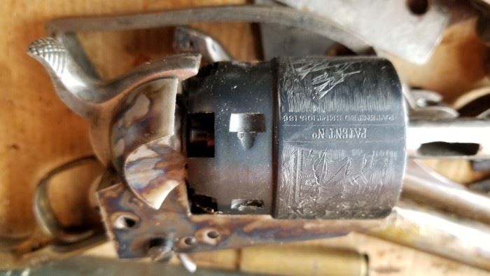 Antique revolver cylinder