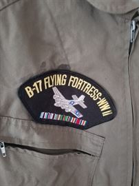 Jumpsuit - likely a current issue CWU27P - patch has some glue showing, says B-17 Flying Fortress WWII