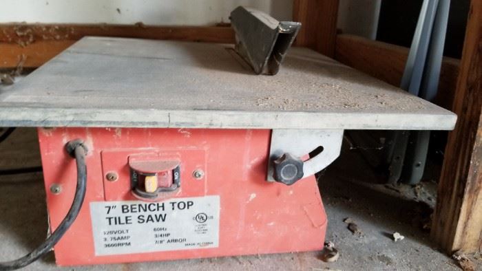 7 inch bench top tile saw