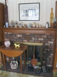 Assorted items and Drop Leaf Table