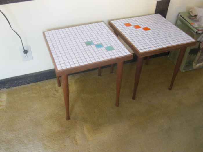 Mid-Century Mosaic Tile Tables priced separate 