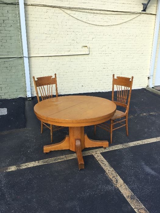 Vintage Oak Table and 4 Chairs