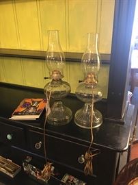 Hurricane Lamps converted to electric
