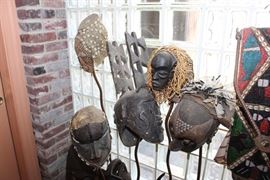 Collection of African masks