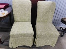 (2) Fairfield tailored pleated chairs