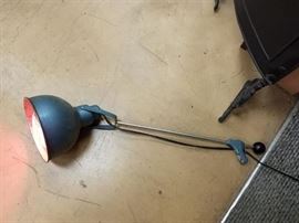 Bredford model MJ-1 mid century modern industrial atomic heat lamp with bulb