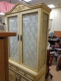 French Provincial china cabinet & hutch