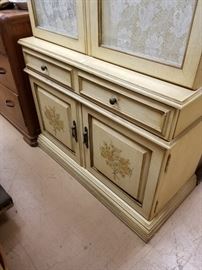 French Provincial china cabinet & hutch