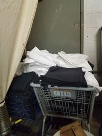 Assorted white or black linen (table cloths & napkins)