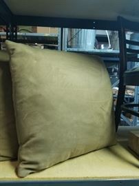 Assorted suede style pillows