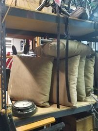 Assorted suede style pillows