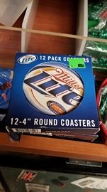 Assorted Miller Lite man cave collectibles