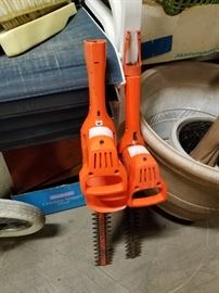 Assorted electric hedge trimmers