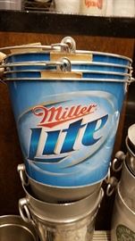 Assorted Miller Lite man cave collectibles