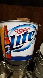 Assorted Miller Lite man cave collectibles