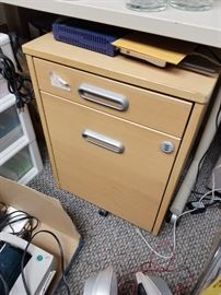 German file cabinet on wheels with extra compartments & combo lock (do not have combo)
