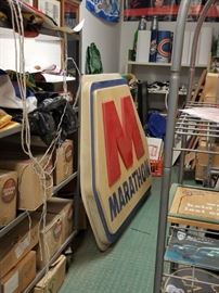 Large vintage Marathon oil poly sign (just as shown)