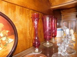 Cranberry Vases