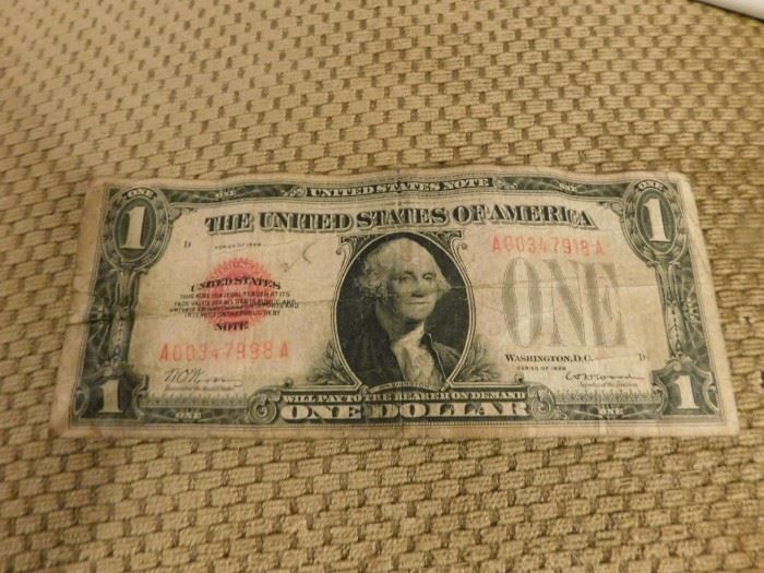 1928 U.S. One Dollar Red Seal Note