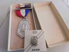 Triple AAA Medal and Badge
