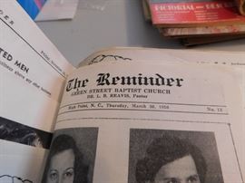 Green Street Baptist Ephemera(High Point, N.C.)