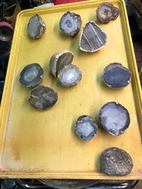 Beautiful Geodes In Various Stages of Polish!