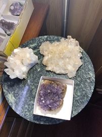 Quartz and Amethyst Clusters