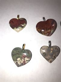 Beautiful Moss Agate Heart Necklaces Just in time for that special some on Valentines Day!