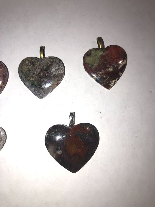 Beautiful Moss Agate Heart Necklaces Just in time for that special some on Valentines Day!