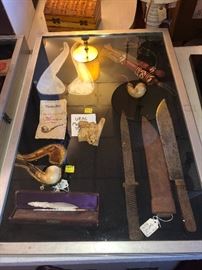 antique and collector knives and Pipes
