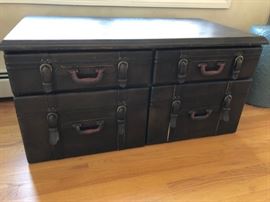 Stacked Suitcase Style Cabinet w/ Drawers