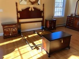 American Drew Headboard & Side Tables, Blanket Chest