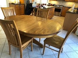 Table w/ 1 Leave & 4 Chairs
