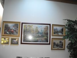 Thomas Kinkade on canvas lithos