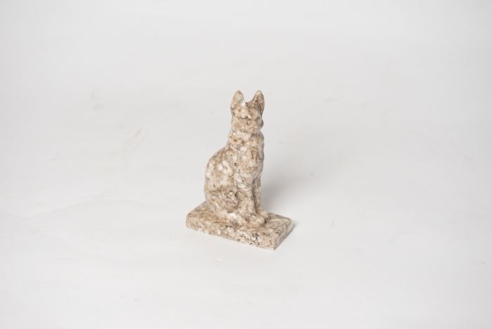 Marble Wolf Statuette