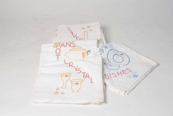 Hand Stitched Vintage Kitchen Towels