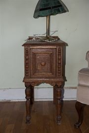 Antique Pull Bin Table