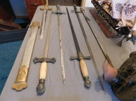 Replica Sword and KNIGHTS OF PYTHIAS CEREMONIL SWORDS: wood and Metal  Hilt 