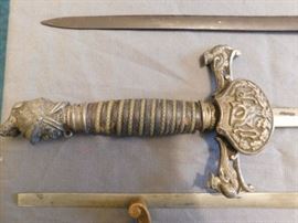 Wood and Metal Hilt of KNIGHTS OF PYTHIAS sword