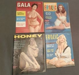 Vintage1950's FROLIC, HONEY and GALA Magazines