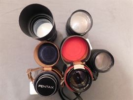 Various Sized Camera Lenses