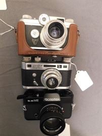 Argus C-4,  Perfex, Rolleiflex 35 mm Cameras 
