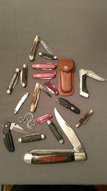 Various pocket knives