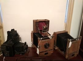 Graflex  3 A and Eastman Kodak 33A as well as Eastman Kodak red bellows model E number 4
