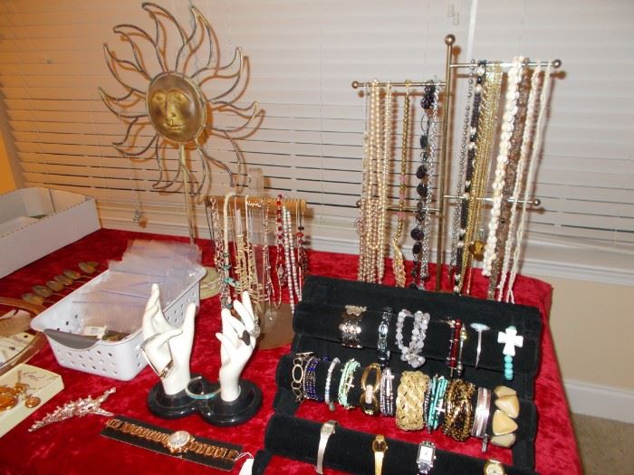 lots of nice costume jewelry and sterling