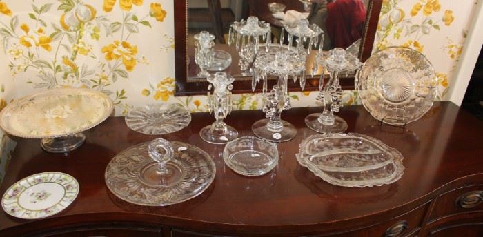 We have a large selection of depression era elegant glassware.  