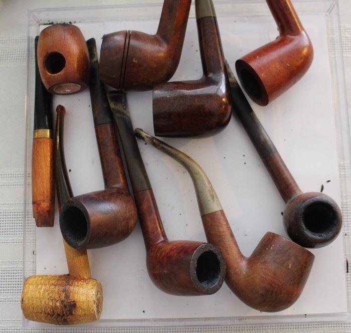 Selection of tobacco pipes.  
