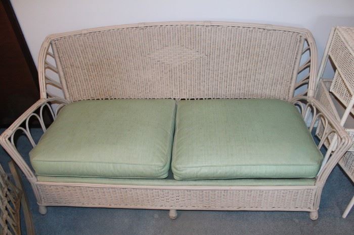 Antique wicker sofa.