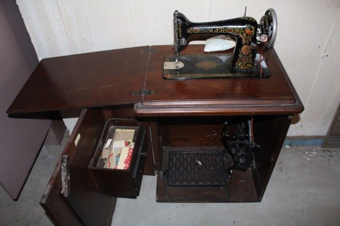 Antique Singer sewing machine.